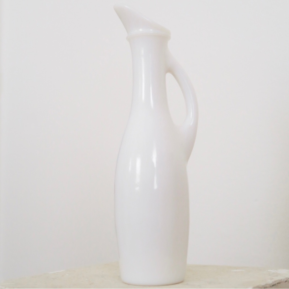 Vintage Mini Milk Glass Pitcher Vase/Bud Vase